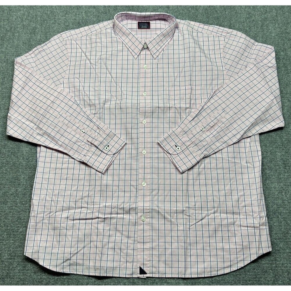 UNTUCKit Montiano Shirt Mens 3XL Regular Pink Plaid Long Sleeve Button Up New